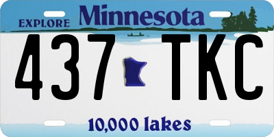 MN license plate 437TKC