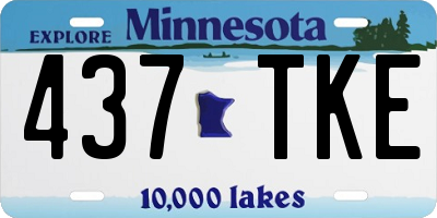 MN license plate 437TKE