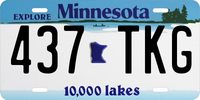 MN license plate 437TKG