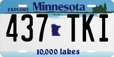MN license plate 437TKI