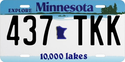 MN license plate 437TKK