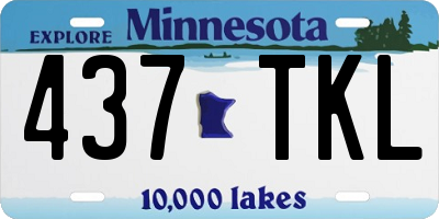 MN license plate 437TKL