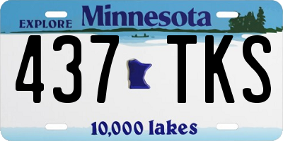 MN license plate 437TKS