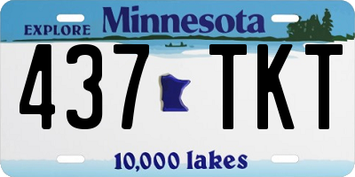 MN license plate 437TKT