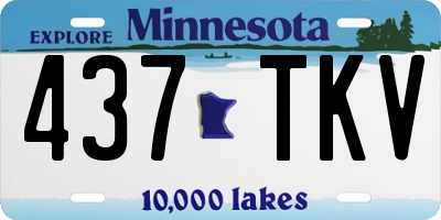 MN license plate 437TKV
