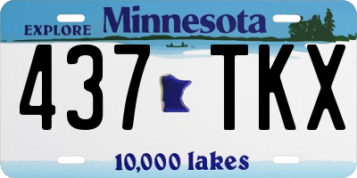 MN license plate 437TKX