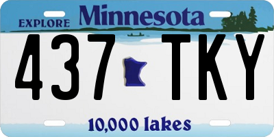 MN license plate 437TKY