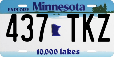 MN license plate 437TKZ