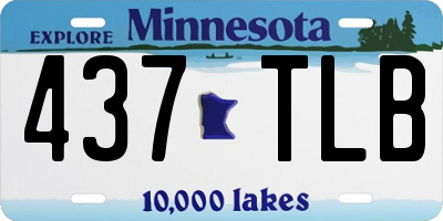 MN license plate 437TLB