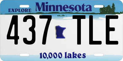 MN license plate 437TLE