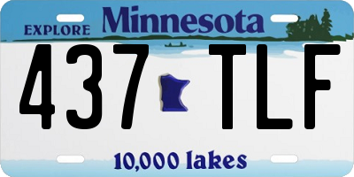 MN license plate 437TLF