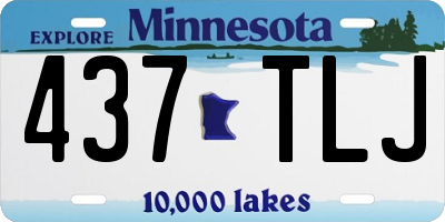 MN license plate 437TLJ