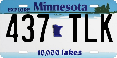 MN license plate 437TLK