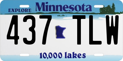 MN license plate 437TLW