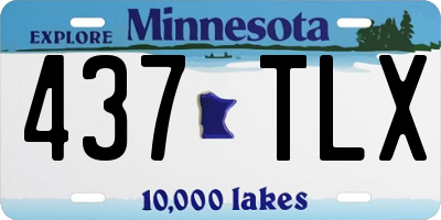 MN license plate 437TLX