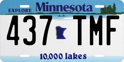 MN license plate 437TMF
