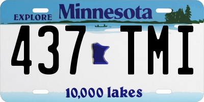 MN license plate 437TMI