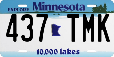 MN license plate 437TMK