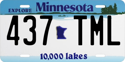 MN license plate 437TML