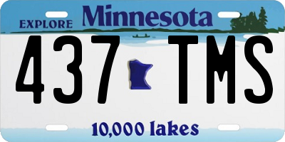 MN license plate 437TMS