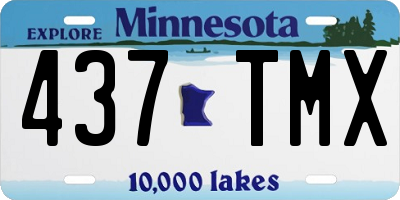 MN license plate 437TMX
