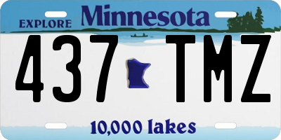 MN license plate 437TMZ