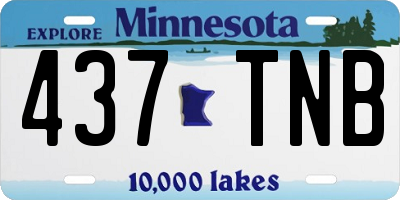 MN license plate 437TNB