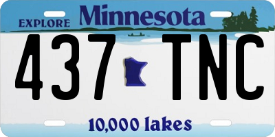 MN license plate 437TNC