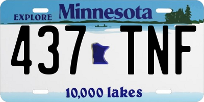 MN license plate 437TNF
