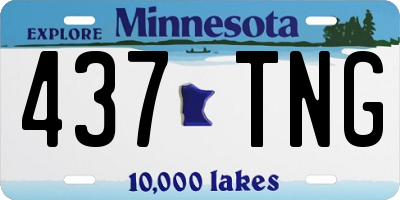 MN license plate 437TNG