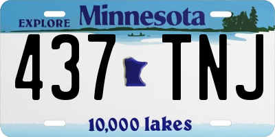 MN license plate 437TNJ