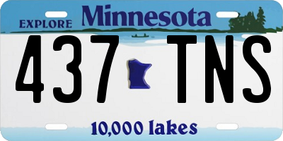 MN license plate 437TNS