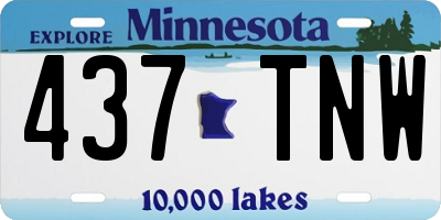 MN license plate 437TNW
