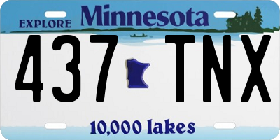 MN license plate 437TNX