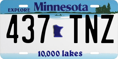 MN license plate 437TNZ
