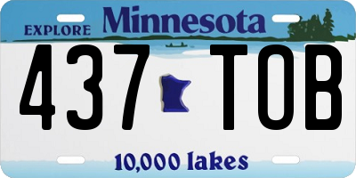 MN license plate 437TOB