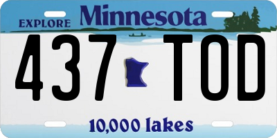 MN license plate 437TOD