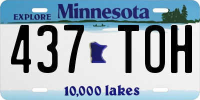 MN license plate 437TOH