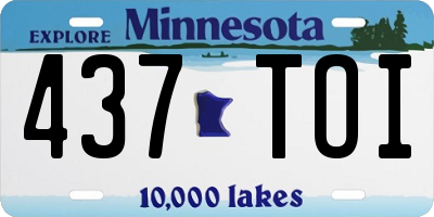 MN license plate 437TOI