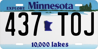 MN license plate 437TOJ