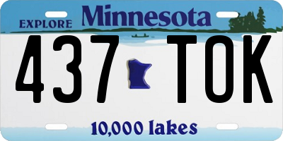 MN license plate 437TOK
