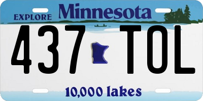 MN license plate 437TOL