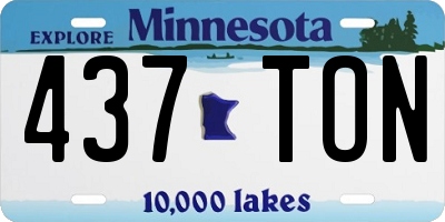 MN license plate 437TON