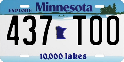 MN license plate 437TOO