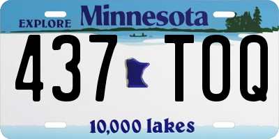 MN license plate 437TOQ