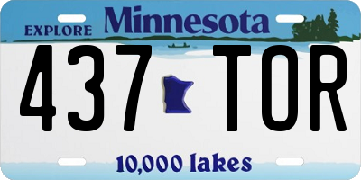 MN license plate 437TOR