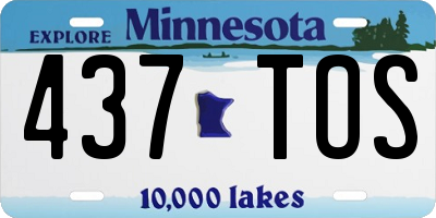 MN license plate 437TOS