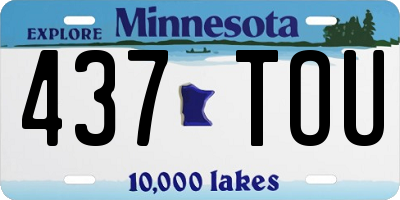 MN license plate 437TOU