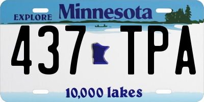 MN license plate 437TPA