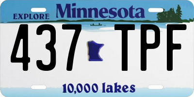 MN license plate 437TPF